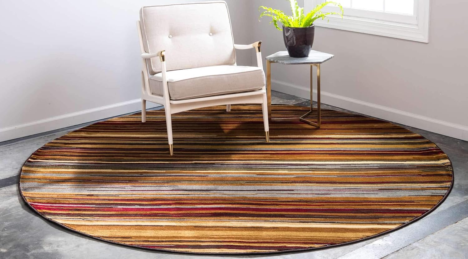 Unique Loom Barista Collection - Alfombra moderna a cuadros, contemporánea,...