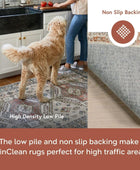 nuLOOM Alfombra redonda SpinClean de 8 pies, lavable a máquina, resistente a...
