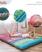 MAXYOYO Colchón de suelo bohemio estilo floral bohemio tatami japonés cama...