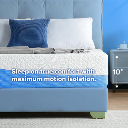 Colchón de espuma viscoelástica Olee Sleep de 10 pulgadas con capa superior de