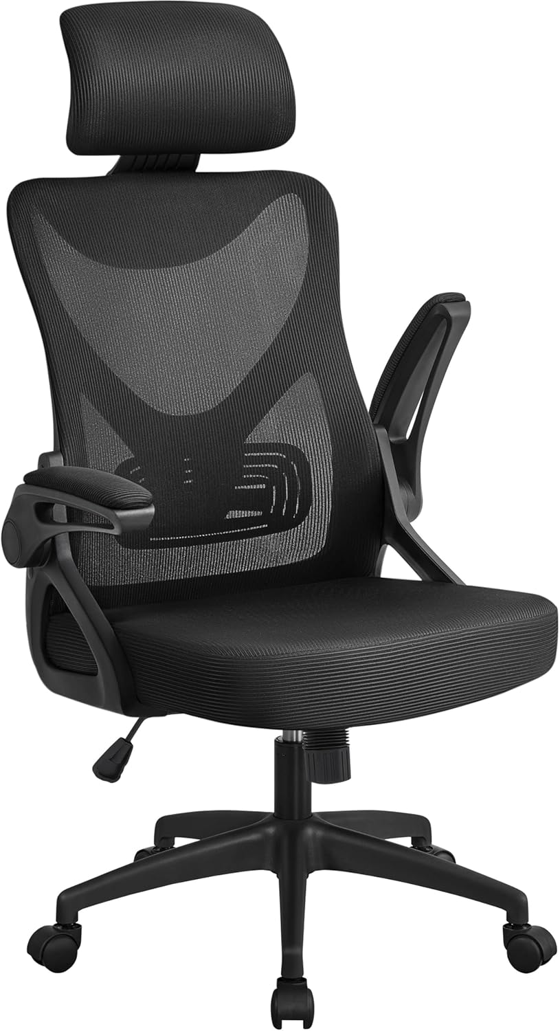 Yaheetech Silla de oficina ergonómica, silla de escritorio con respaldo alto...