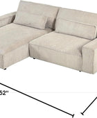 Luxe - Sofá modular de dos piezas de gran tamaño para sala de estar, sofá en...