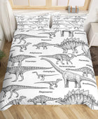 Erosebridal Juego de ropa de cama de dinosaurio para niños, adolescentes, funda...