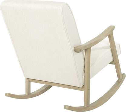 Gainsborough Rocker con asiento acolchado y marco de madera maciza, tela de