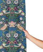 William Morris - Cortina de ducha, diseño de flores vintage en acuarela, juego...