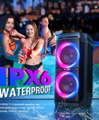 W-KING Altavoces Bluetooth de 100 W V5.3, IPX6 impermeable portátil con graves...