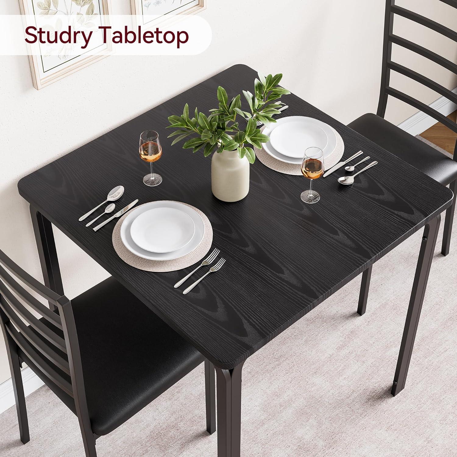 Mesa para 2 Juegos de Cocina y Comedor, 29.1329.1329.93, Negro