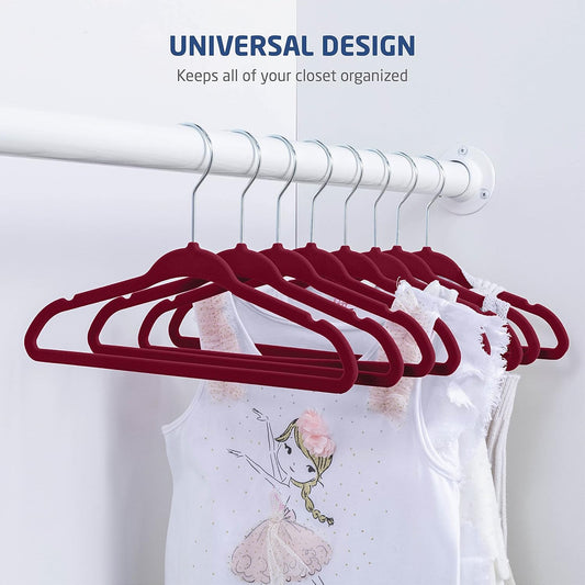 Perchas de terciopelo premium para niños (11.0 pulgadas 30 unidades),