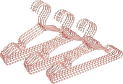 10Pack Koobay 13" Non Slip Rose Gold Wire Top Children Clothes Suit Coat Metal