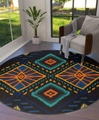 Alfombra bohemia redonda de 6 pies, lavable para interiores y exteriores, para...