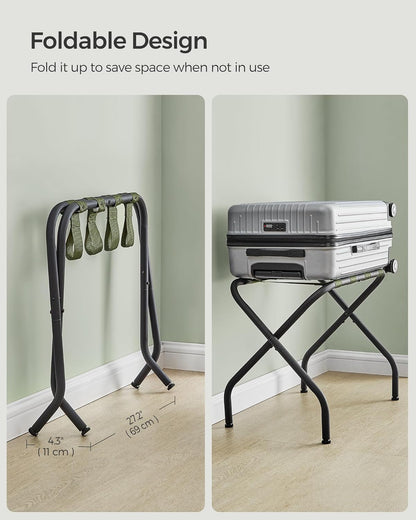 Portaequipajes para habitación de invitados, juego de 2 soportes para maleta,
