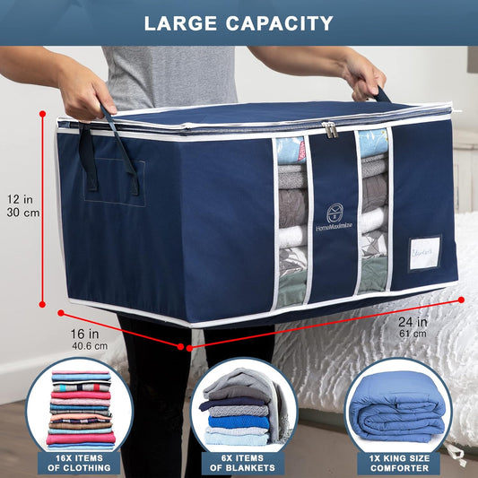 Organizador de bolsas de almacenamiento de ropa para mantas, ropa, edredones y...