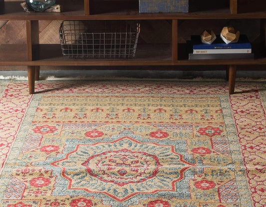 Palace Collection Saray Alfombra rectangular (2 pies x 3 pies 1 pulgada, azul