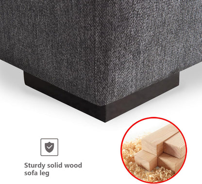 Sofá modular modular de 99 pulgadas con relleno de plumas para sala de estar,