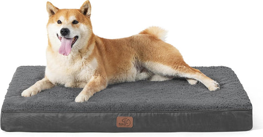 Bedsure - Cama ortopédica grande para perro grande, con funda lavable y...
