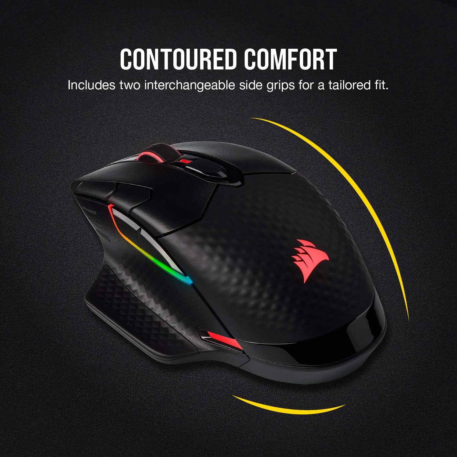 Corsair Dark Core RGB Pro, ratón óptico inalámbrico FPSMOBA para juegos con...