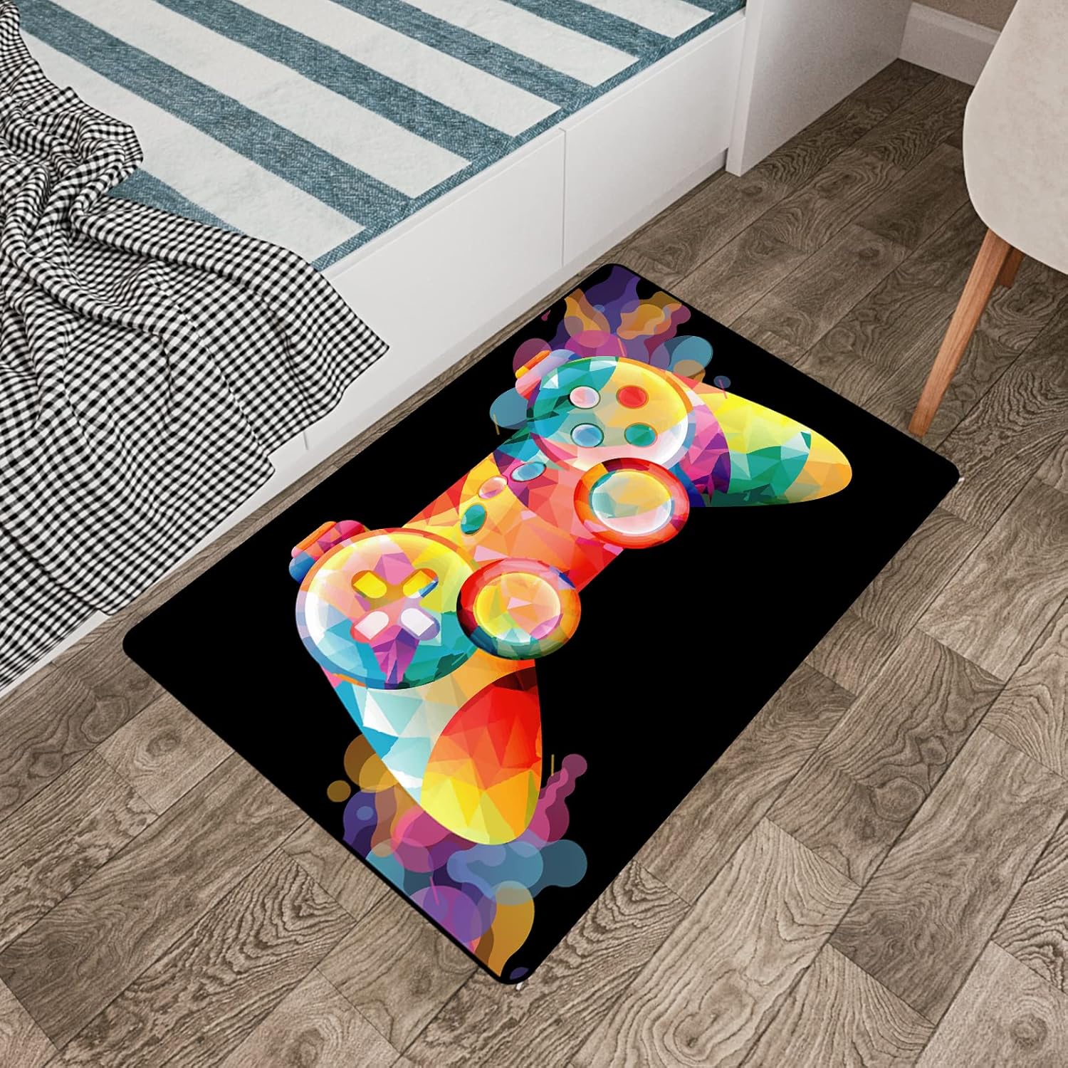 Alfombra de juego para adolescentes y niños con decoración de controlador de...