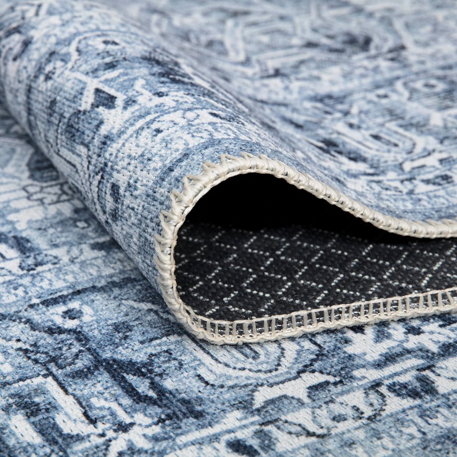 Bloom Rugs - Tapete tipo medallón tradicional para sala de estar, lavable y...