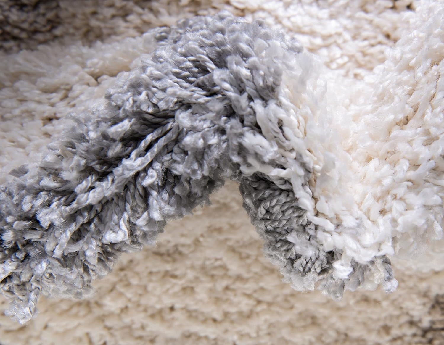 Rugs.com Athena Shag Collection Alfombra  8 x 10 pies, alfombra de pelo marfil...