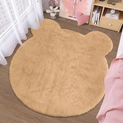 Alfombra en forma de oso de 4 x 4 pies, lindas alfombras para dormitorio,
