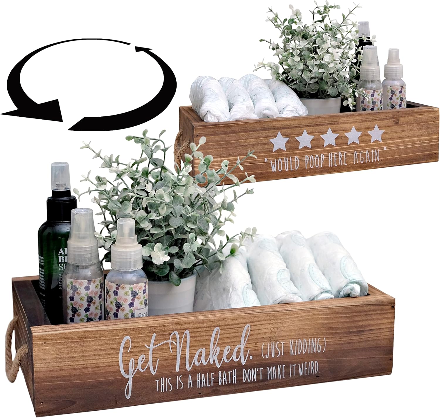 MAINEVENT Five Stars - Caja de decoración rústica, una caja con divertido...
