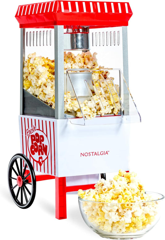 Nostalgia Máquina vintage para hacer palomitas de maíz de aire caliente, hace...