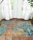 Morebes Alfombra de cocina lavable abstracta de 2 x 3 pulgadas, moderna...