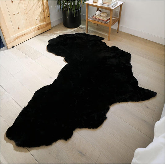 Decoración africana para el hogar, alfombra de piel sintética de conejo, regalo