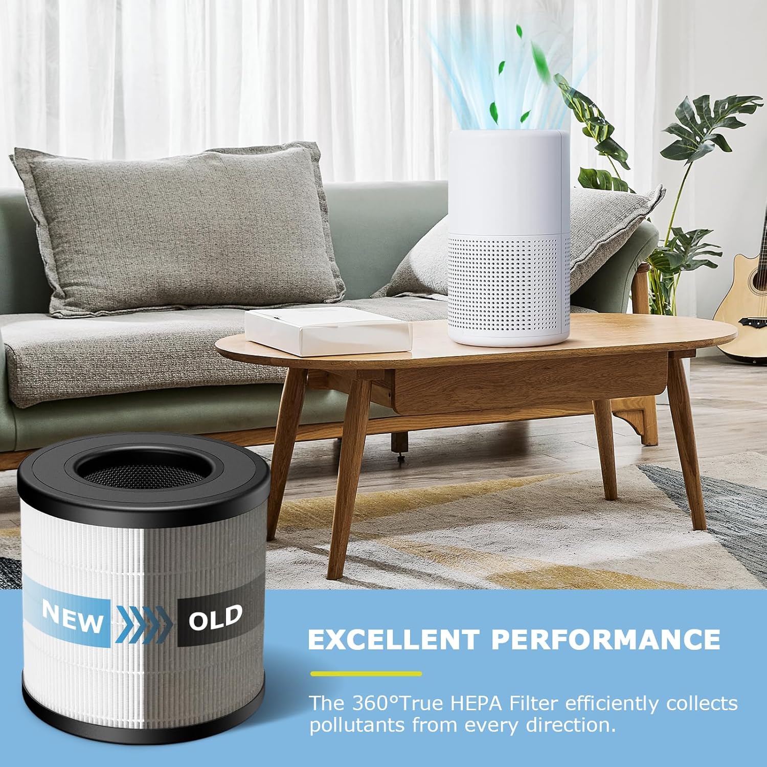 PU-P05AC201B - Filtro de repuesto True HEPA para purificador de aire Fulminare...