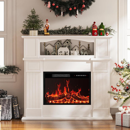 Chimenea eléctrica de 43 pulgadas con chimenea, inserto de chimenea eléctrica