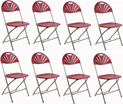 Juego de 8 sillas plegables de plástico para eventos de alta capacidad, con