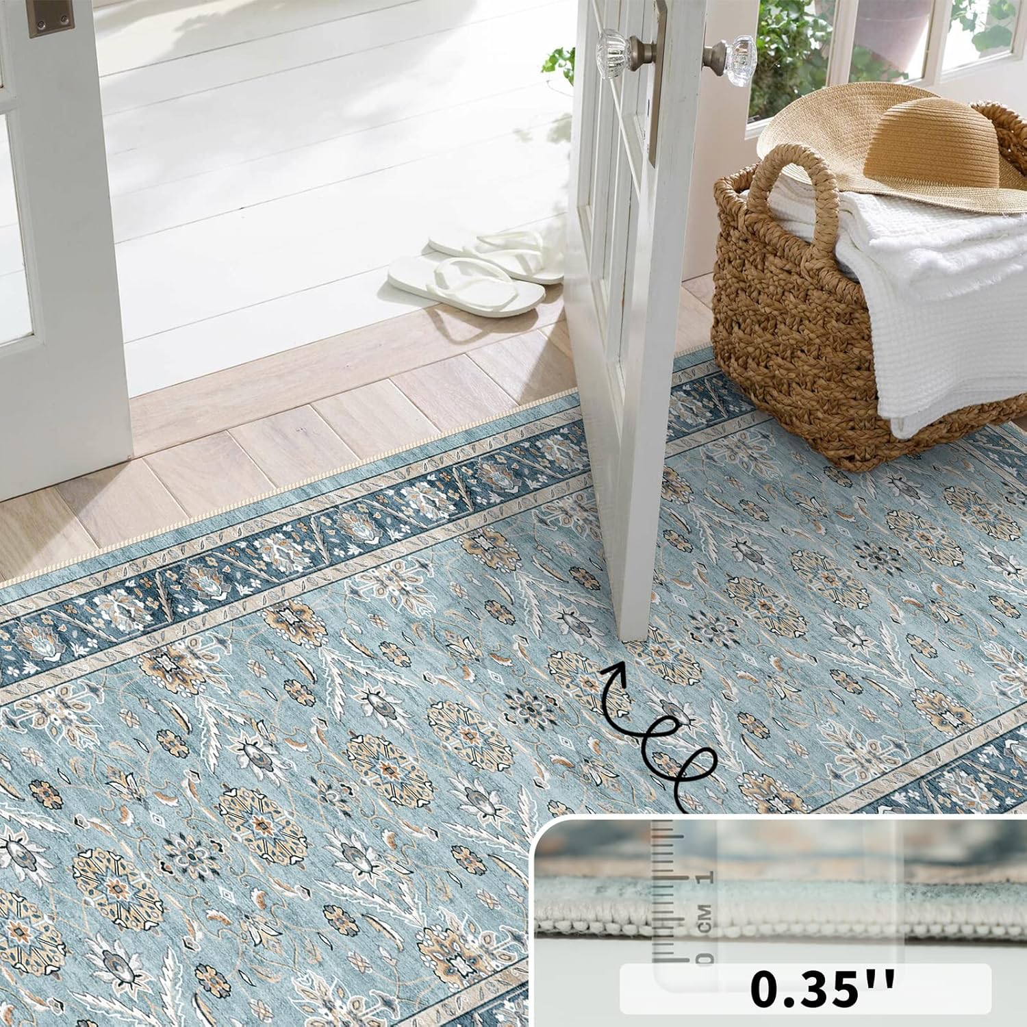Alfombra de cocina suave antideslizante con parte trasera de goma para baño,