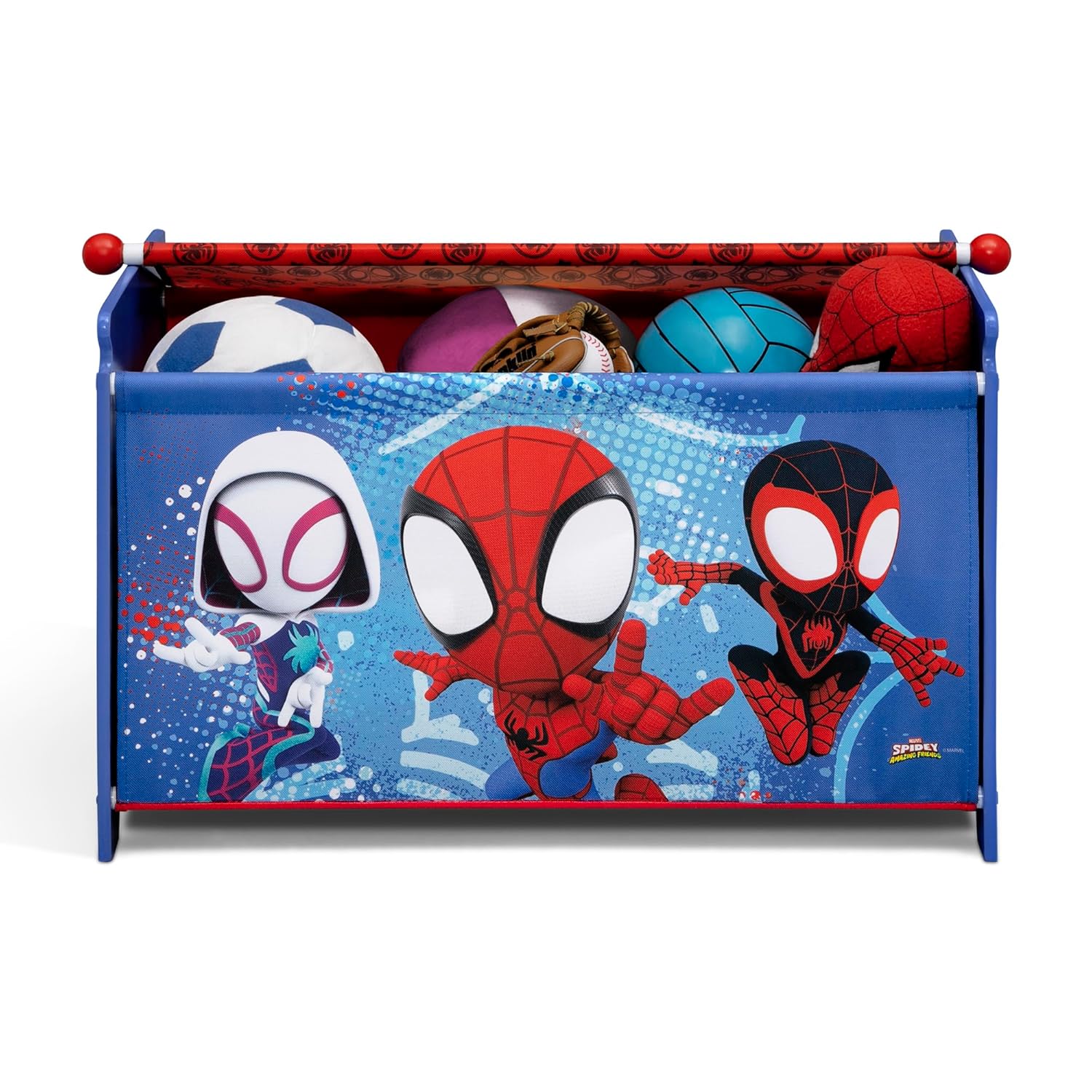 Delta Children Marvel Spidey and His Amazing Friends - Caja de juguetes con...