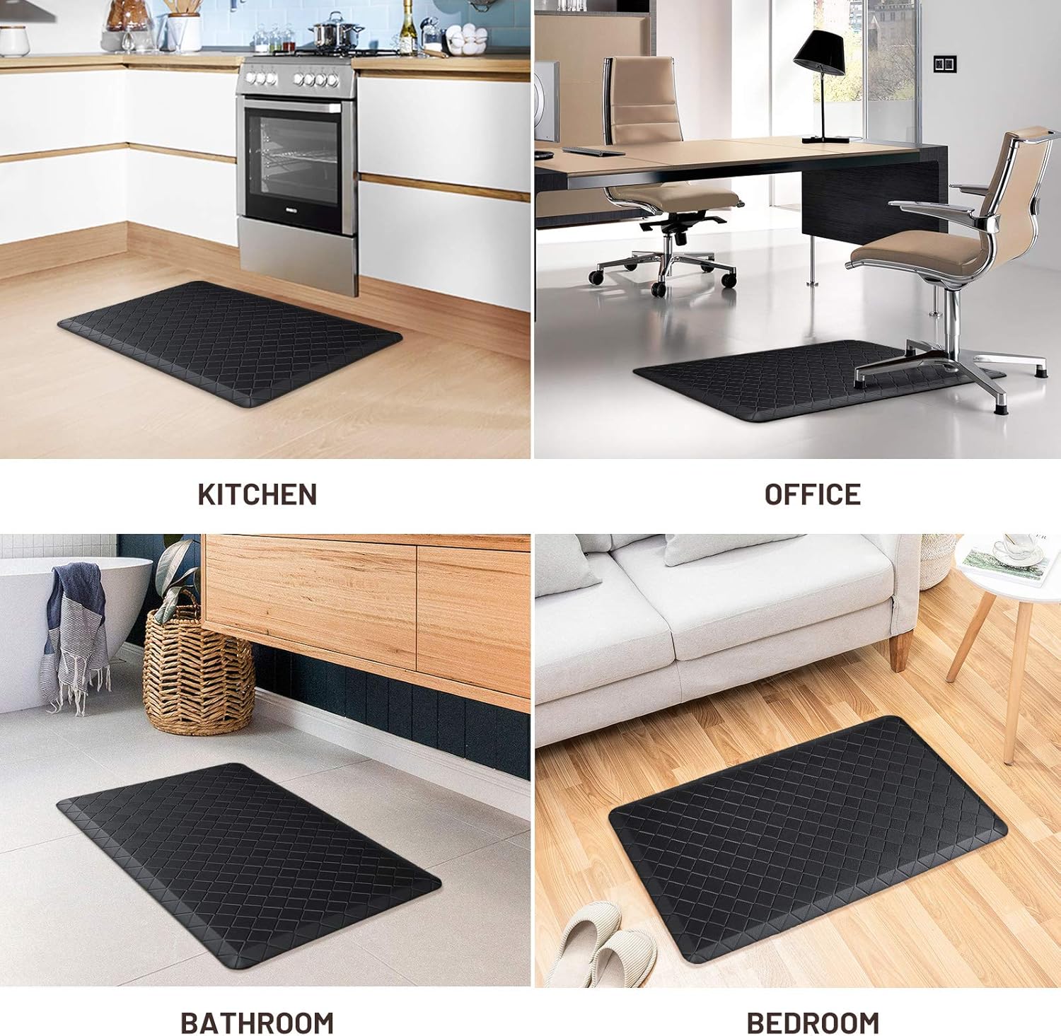 HappyTrends - Tapete para suelo acolchado antifatiga, 17.3 x 28 pulgadas,...