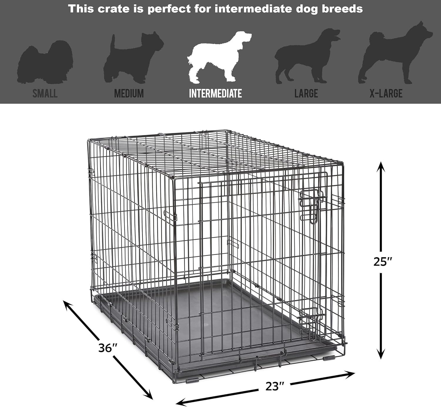 Jaula de metal para perros, con puerta simple o doble, plegable de New World,...