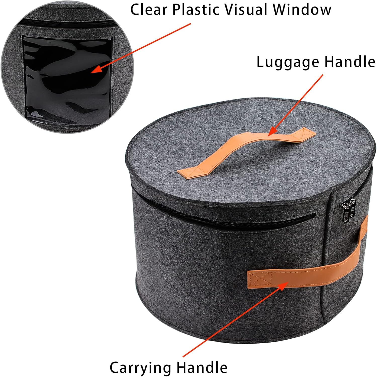 Caja de almacenamiento grande para sombreros para mujeres y hombres,