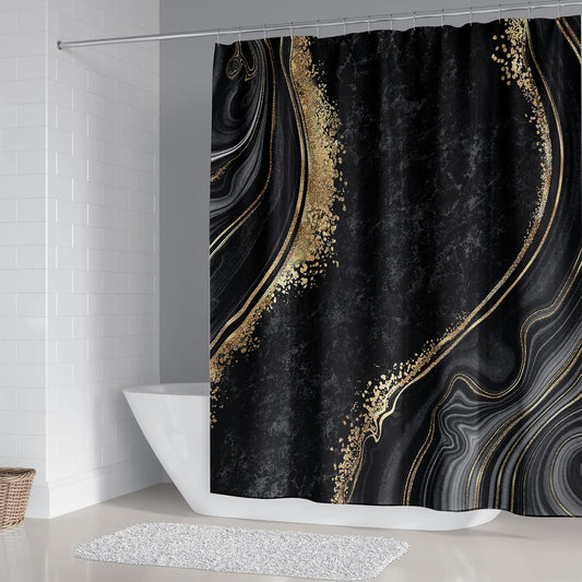 beifivcl Juego de 4 cortinas de ducha de mármol de lujo, juegos de baño con...