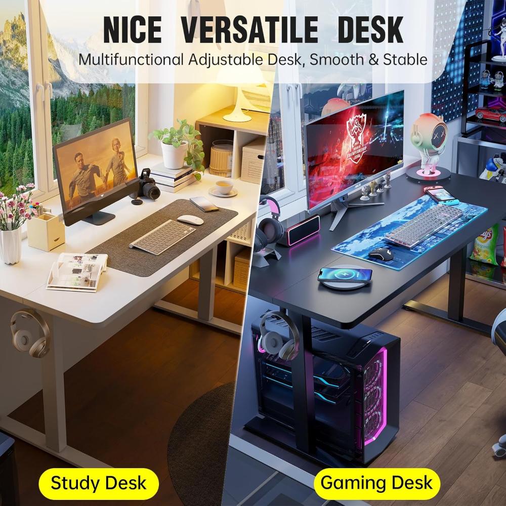 Escritorio Gamer Veken, Blanco De Estilo Moderno