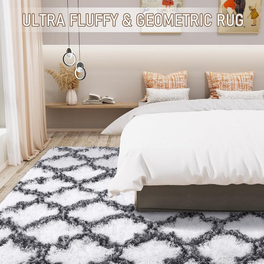 LOCHAS - Alfombra de lujo para interior, moderna, de felpa, esponjosa,...