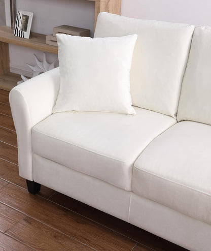 Sofá moderno de terciopelo de 78 pulgadas con 2 almohadas, sofá pequeño para