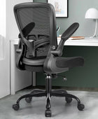 MINLOVE Silla de oficina ergonómica con soporte lumbar ajustable y altura,...