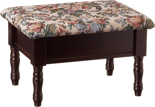 Frenchi Furniture Taburete de pie, 13.2"D x 17.84"W x 5.12"H, Cereza