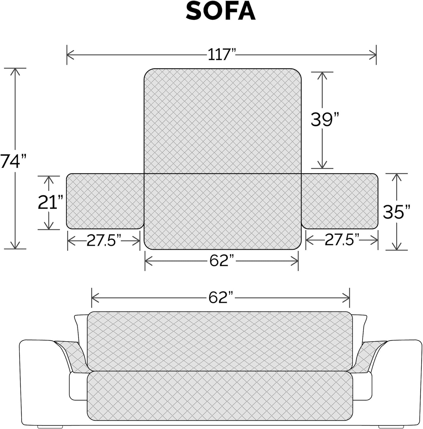 Furhaven - Funda para muebles de sala de estar para perros y gatos, protector...