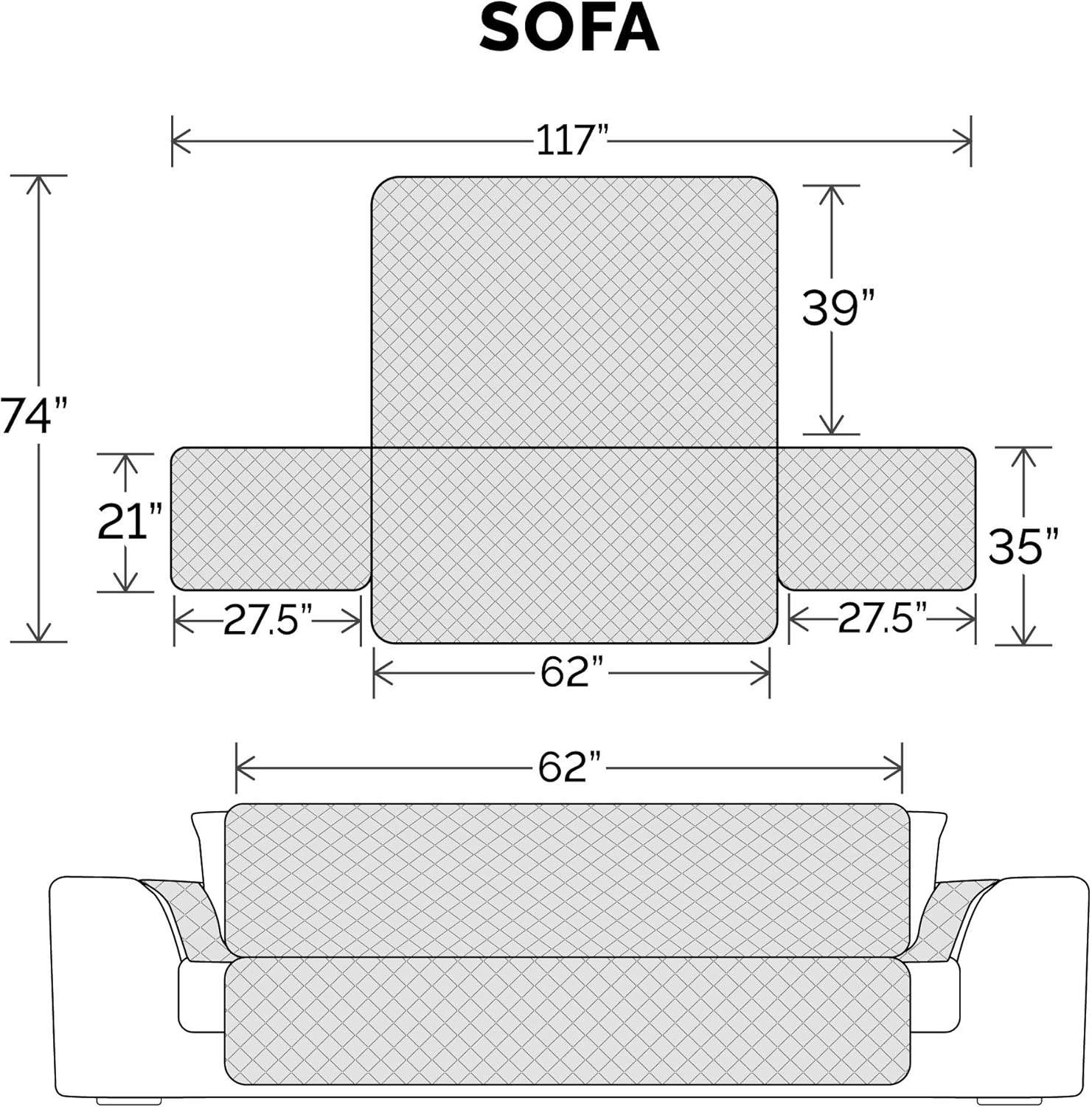Furhaven - Funda para muebles de sala de estar para perros y gatos, protector...