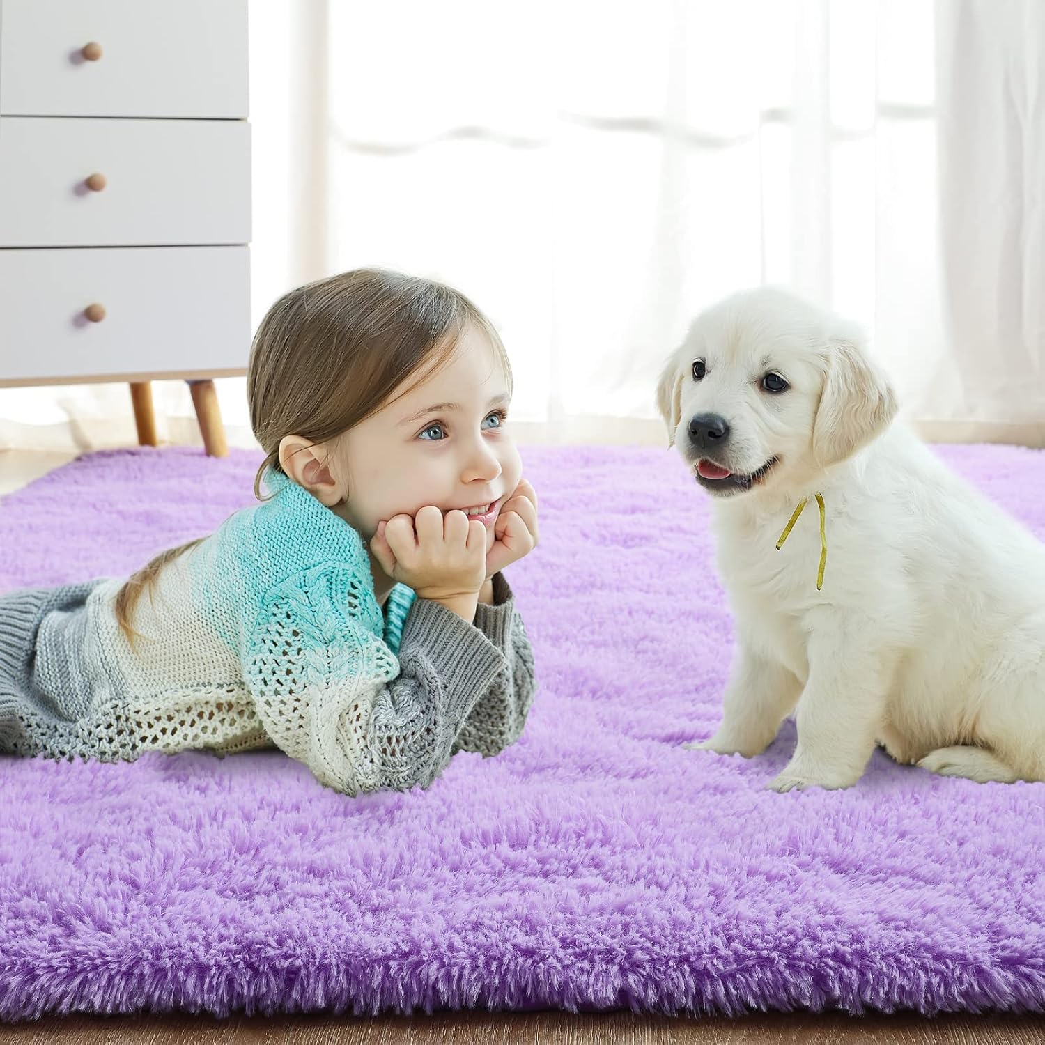 Softlife - Alfombras ultrasuaves y esponjosas para dormitorio de niños y niñas,...
