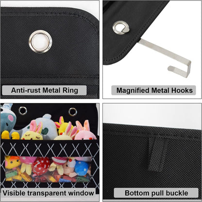 Organizador para colgar sobre la puerta con 5 compartimentos grandes, plegable,