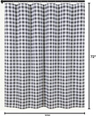 Biscaynebay - Cortinas de tela texturizada a cuadros para baño