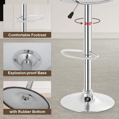 BestOffice Juego de 2 taburetes de bar, taburetes de bar ajustables en altura...