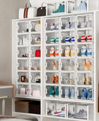 Almacenamiento de zapatos, paquete de 12 organizadores de zapatos grandes para...