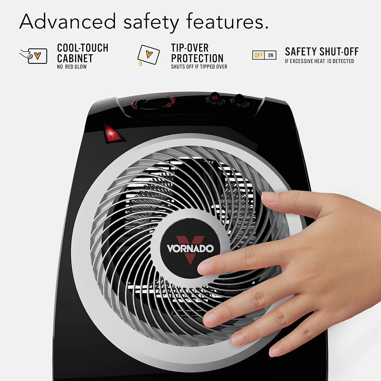 Vornado, calentador para toda la habitación VH10, Metal, Negro, 1, 1500.0watts